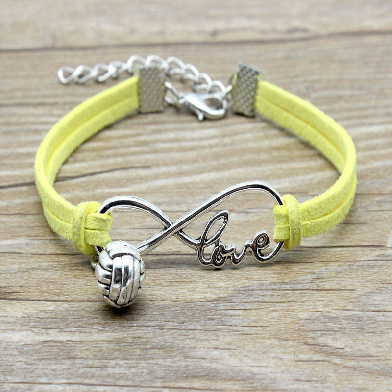 Infinity Love Volleyball Charm Suede Leather Bracelets Hot Pink Red Black Gifts for Women & Men Girl Sports Bracelets Jewelry
Infinity Love Volleyball Charm Suede Leather Bracelets Hot Pink Red Black Gifts for Women & Men Girl Sports Bracelets Jewelry