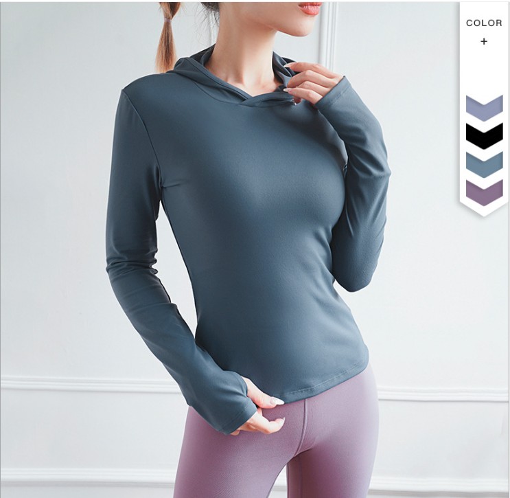 Women Yoga Top 2020 New Women Long Sleeve Hooded Shirt Fitness Quick Dry Running Slimming Sports Yoga Wear
Women Yoga Top 2020 New Women Long Sleeve Hooded Shirt Fitness Quick Dry Running Slimming Sports Yoga Wear