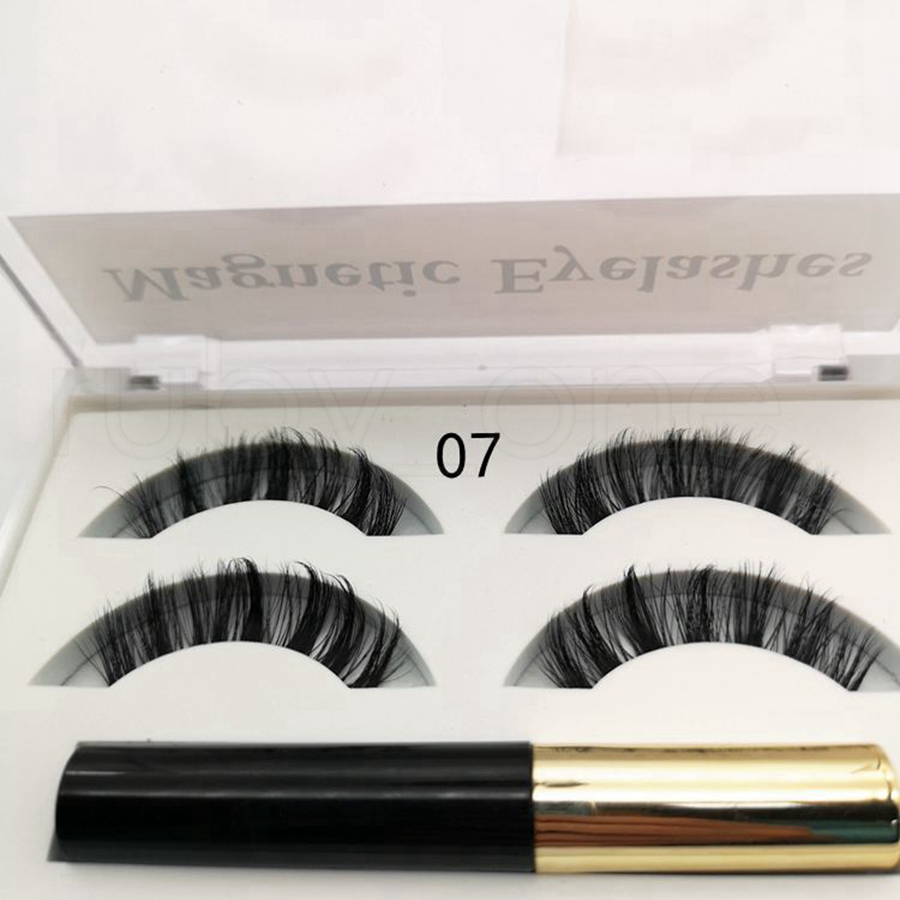 Magnetic Eyelashes Eyeliner Set Magnetic Natural Long Waterproof False Eyelashes Extension Eye Makeup Tools Set De Delineador De Ojos Con Pestanas Mag