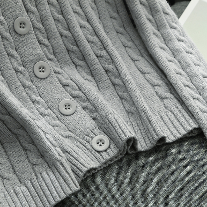 Slim girls elegant bomb short knitted cardigan coat fashion ladies vintage woolen sweaters streetwear female chic women top 210204