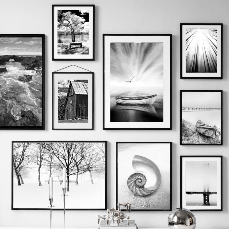Black White Forest Sea Aurora Bridge Boat Wall Art Canvas Painting Nordic Posters And Prints Wall Pictures For Living Room Decor
Black White Forest Sea Aurora Bridge Boat Wall Art Canvas Painting Nordic Posters And Prints Wall Pictures For Living Room Decor