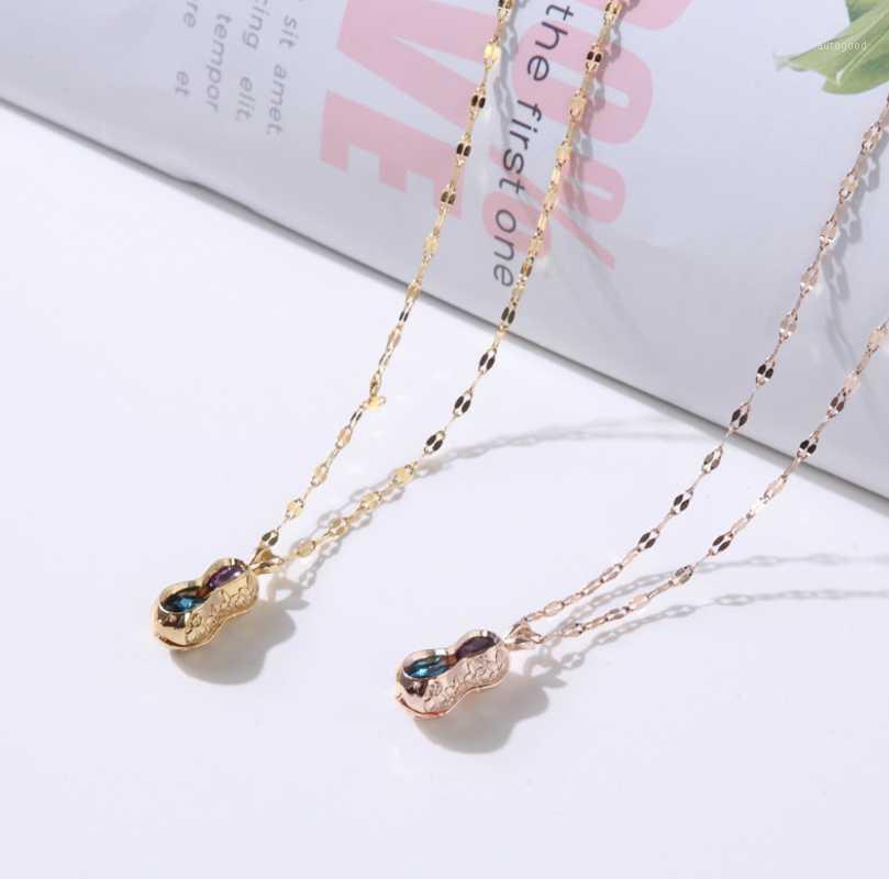 Chokers Glass Peanut Necklaces For Women Stainless Titanium Steel Pendant Necklace Collarbone Chain Fashion Jewelry1
Chokers Glass Peanut Necklaces For Women Stainless Titanium Steel Pendant Necklace Collarbone Chain Fashion Jewelry1