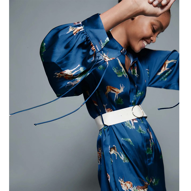 2021 New Women Vintage Animal Printed with Belt Long Sleeveturn Down Collar High Waist Basic Slim Pullover Party Female Midi Q6fc, Picture color
2021 New Women Vintage Animal Printed with Belt Long Sleeveturn Down Collar High Waist Basic Slim Pullover Party Female Midi Q6fc, Picture color