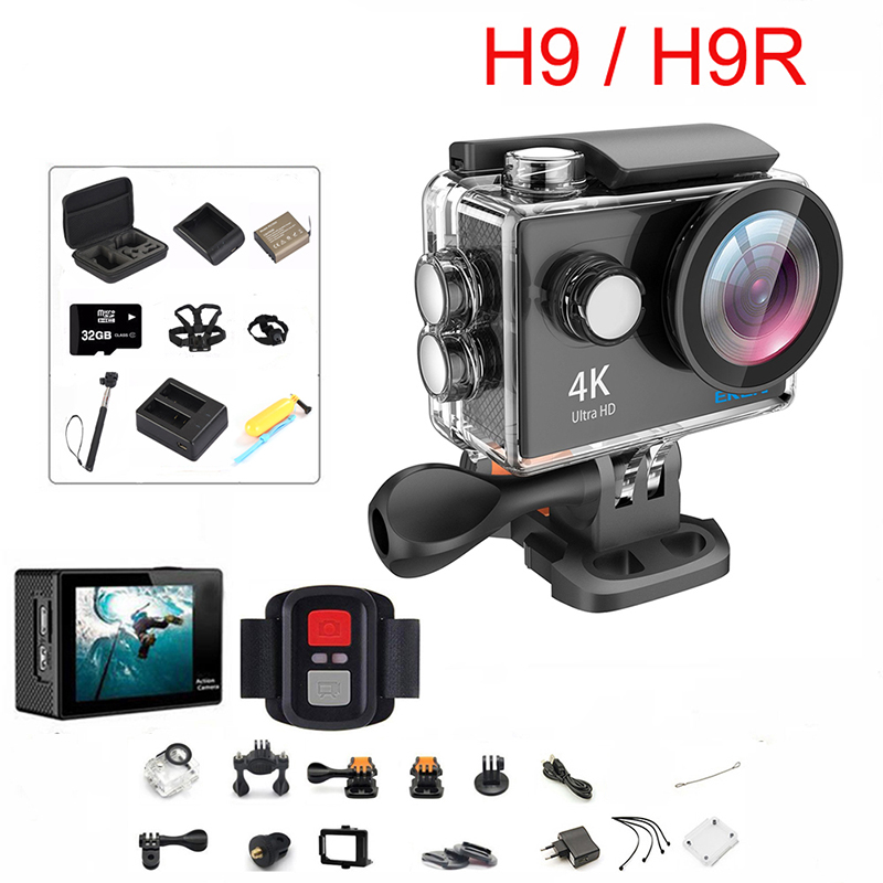 Original H9 / H9R Action Camera Ultra HD 4K / 30fps WiFi 2.0" 170D Underwater Waterproof Cam Helmet Vedio Sport pro Cam
Original H9 / H9R Action Camera Ultra HD 4K / 30fps WiFi 2.0" 170D Underwater Waterproof Cam Helmet Vedio Sport pro Cam
