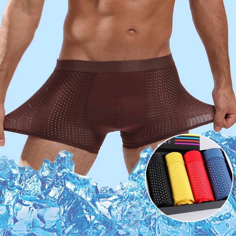 Fashion Ice Silk Mesh Male Underpants Sexy Underwear Men Boxer Homme Man Boxers Hombre Under wear Boxershorts Cueca Slip Hombre, Black
Fashion Ice Silk Mesh Male Underpants Sexy Underwear Men Boxer Homme Man Boxers Hombre Under wear Boxershorts Cueca Slip Hombre, Black