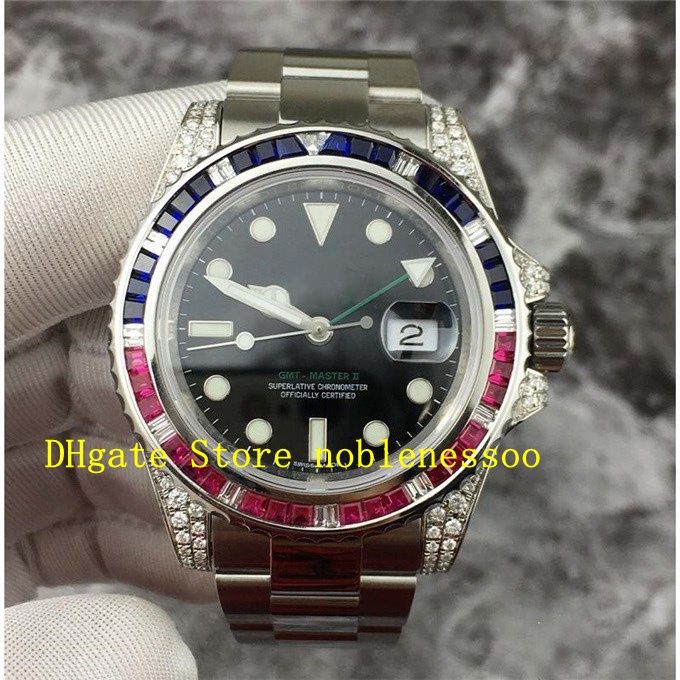 2 Style NEW Mens 40mm 116759 Black Dial Ruby Diamond Bezel Stainless Steel Automatic Mechanical 116758 Watch Sport Men's Watches Wristwatch, Box
2 Style NEW Mens 40mm 116759 Black Dial Ruby Diamond Bezel Stainless Steel Automatic Mechanical 116758 Watch Sport Men's Watches Wristwatch, Box
