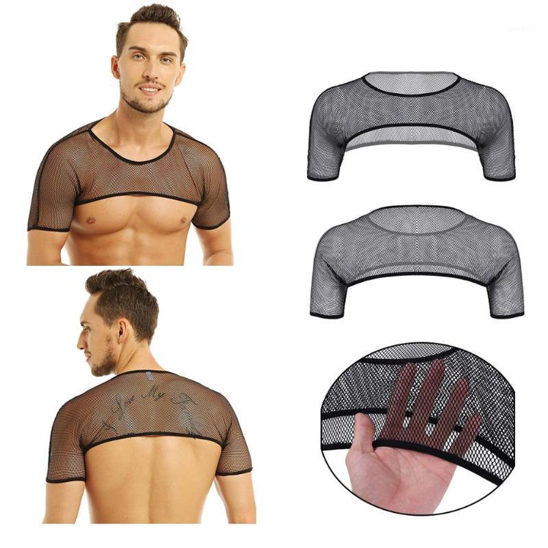 MSemis Harness Gay Mens Mesh Fishnet Top Men Short Sleeve Shoulder Chest Strap arneses Gay Muscle Clubwear Costume Half Tank Top1, Black
MSemis Harness Gay Mens Mesh Fishnet Top Men Short Sleeve Shoulder Chest Strap arneses Gay Muscle Clubwear Costume Half Tank Top1, Black