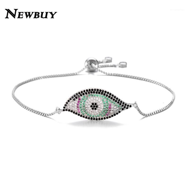 NEWBUY Fashion Colourful Cubic Zirconia Pave Setting Jewelry Gold Color Evil Eye Charm Bracelets Female Party Jewelry1
NEWBUY Fashion Colourful Cubic Zirconia Pave Setting Jewelry Gold Color Evil Eye Charm Bracelets Female Party Jewelry1