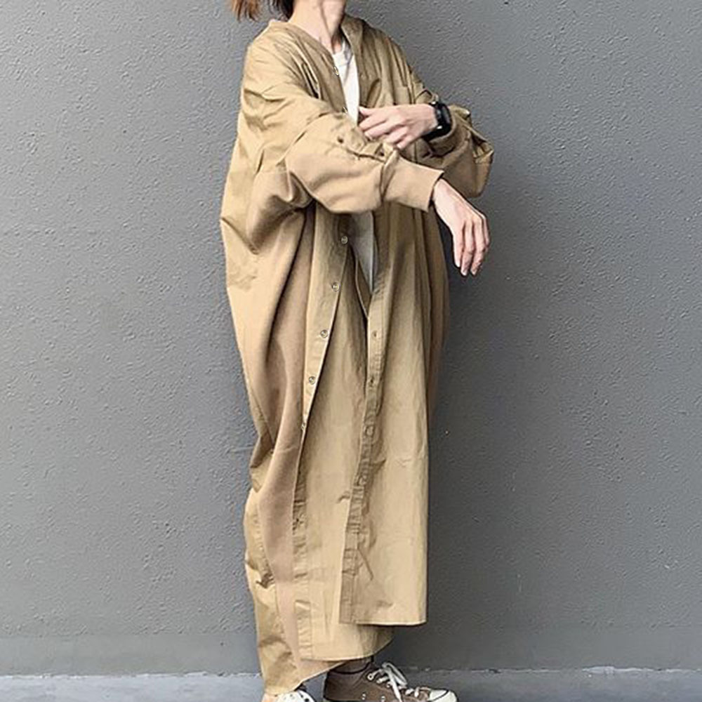 Oversized Trench Coat For Women Spring Autumn Korean Japan Fashion OL Office Ladies Clothes Casual Long Coat Overcoat 201030
