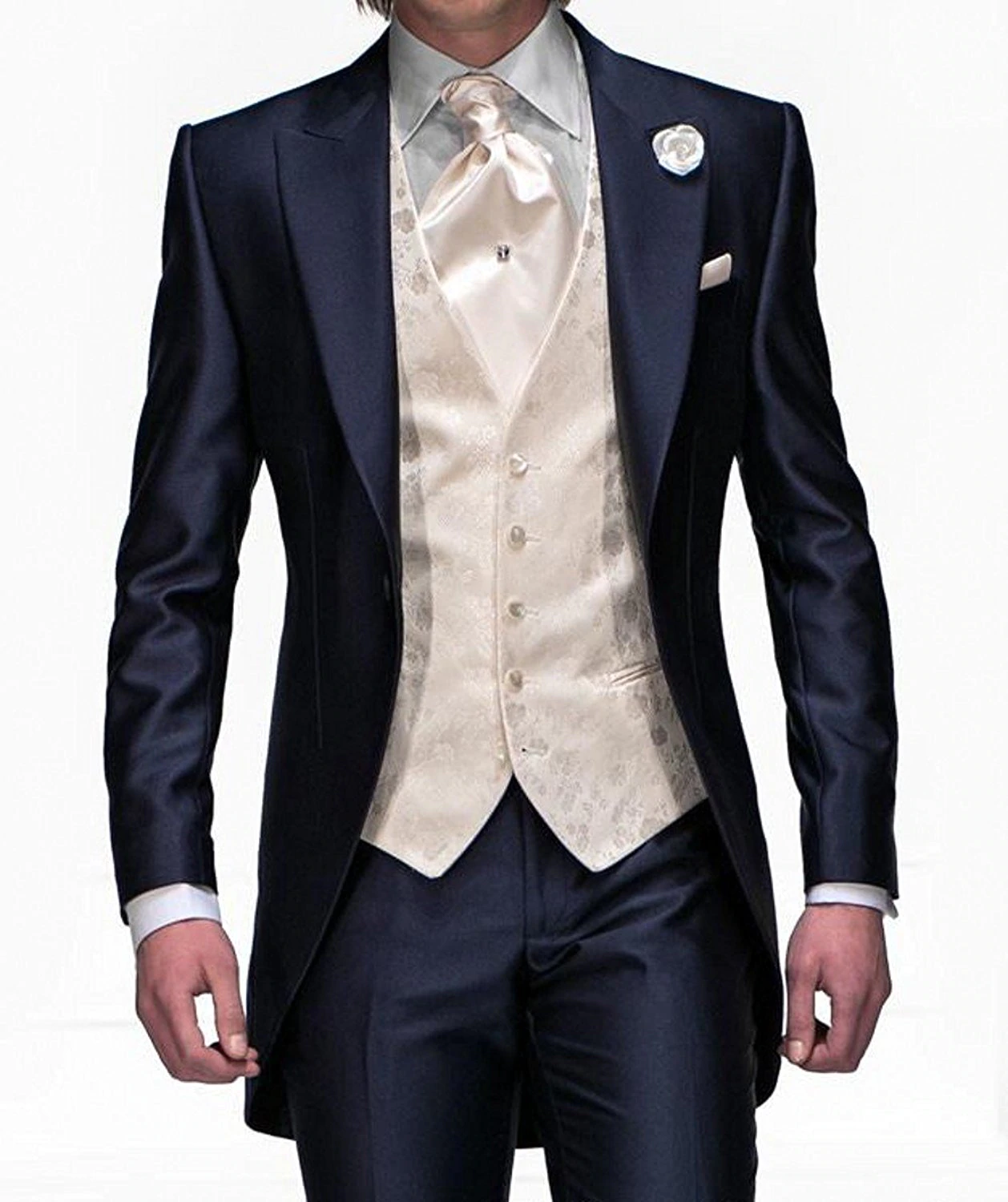 New Custom Made Slim Fit One Button Navy Blue Groom Tuxedos Peak Lapel Man Suit Groomsman Men Wedding Suits JacketPantsTie9062506, Same as image
New Custom Made Slim Fit One Button Navy Blue Groom Tuxedos Peak Lapel Man Suit Groomsman Men Wedding Suits JacketPantsTie9062506, Same as image