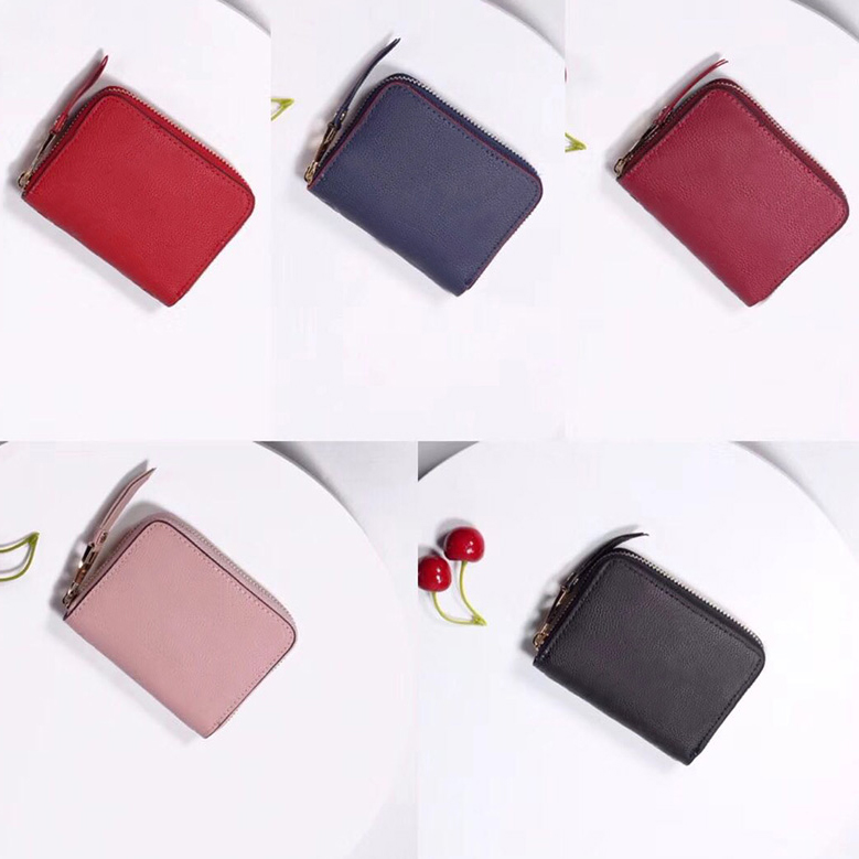 Dicky0750 walletl leather short wallet for women fashion lady money bag zipper pouch classic coin purse pocket note card holder clutch wholesale