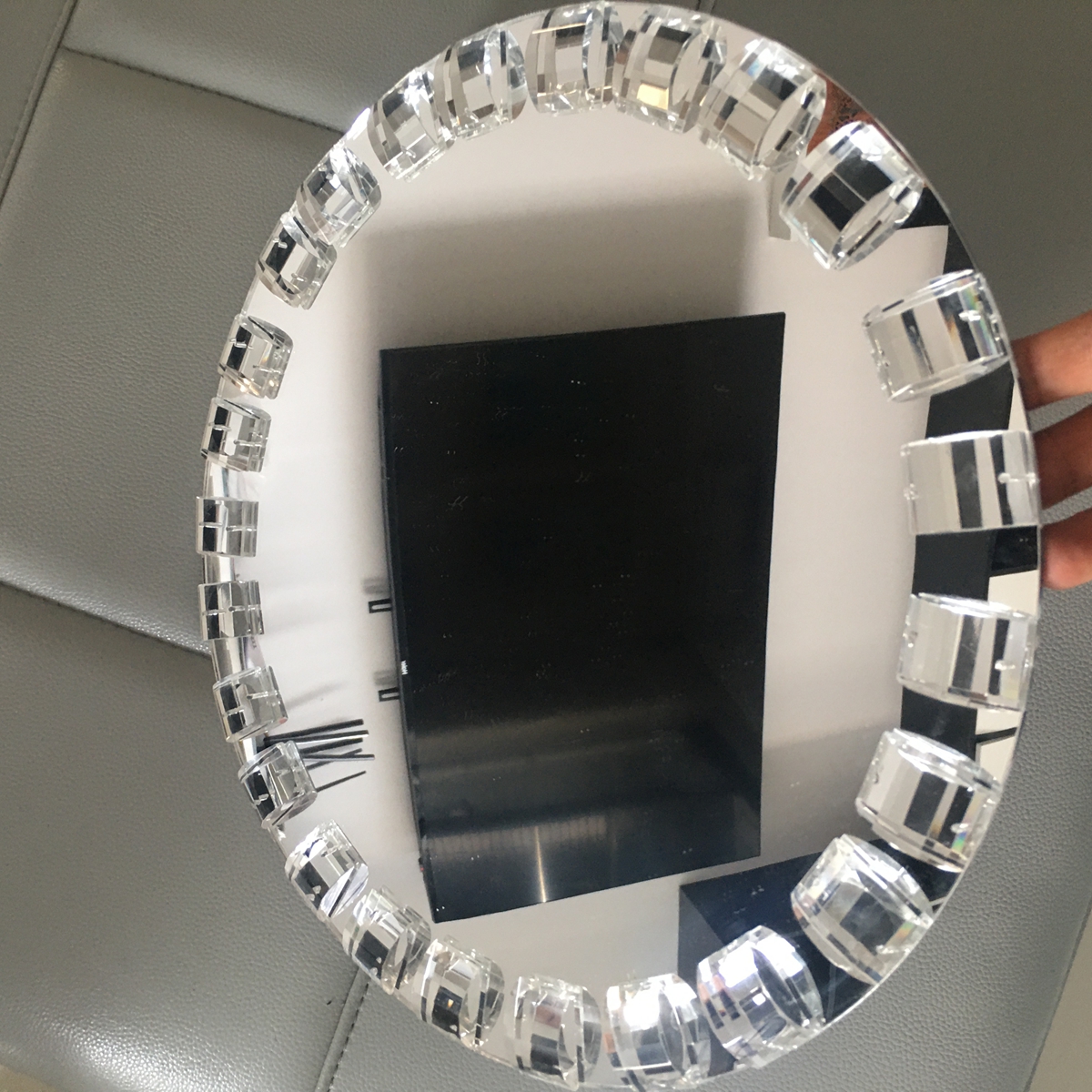 Wholesale Wedding Golden Silver acrylic mirror Western Plate Hot Selling plates Newest Elegant Gold Reef Glass Charger dish senyu509