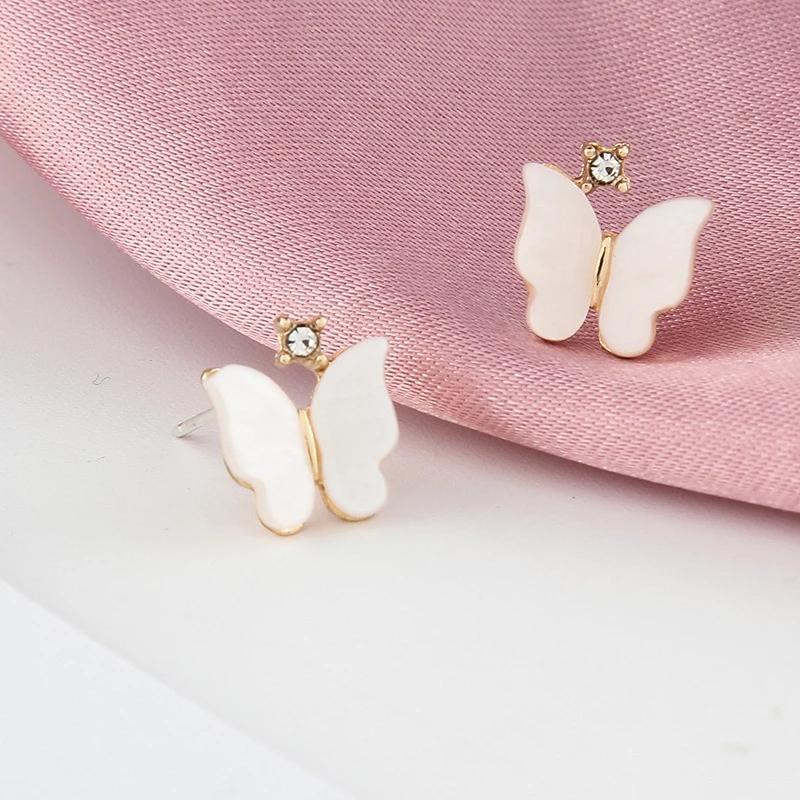 Small Cute Gold Plated White Butterfly Women Earrings Exquisite Insect Shape Anniversary Earring Party Jewelry
Small Cute Gold Plated White Butterfly Women Earrings Exquisite Insect Shape Anniversary Earring Party Jewelry
