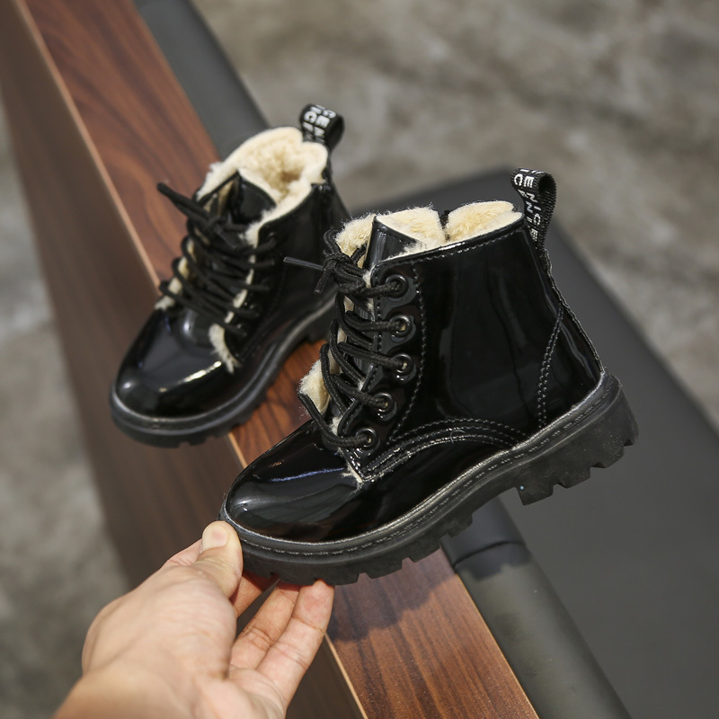 BENZELOR 2020 Children winter snow boots kids shoes for girls boys with fur plush warm Children's toddler bebe baby girl shoe LJ200911