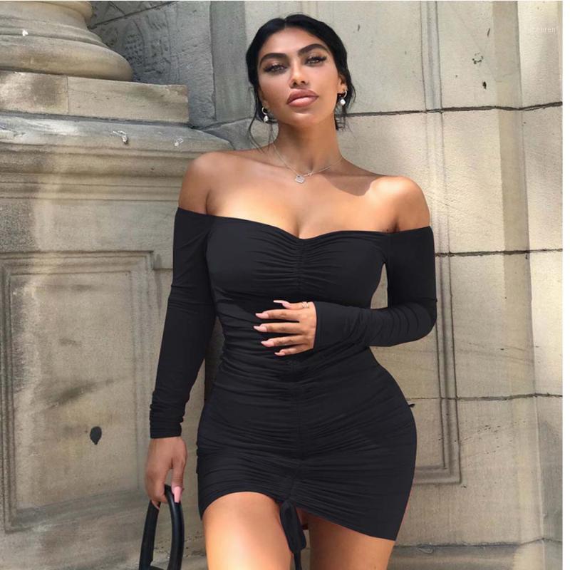 Casual Dresses Women Sexy Strapless Solid Mini Shein Dress Pleated Long Sleeve Party Elegant Fashion Low Waist Summer&Spring Bodycon Dress1, Black
Casual Dresses Women Sexy Strapless Solid Mini Shein Dress Pleated Long Sleeve Party Elegant Fashion Low Waist Summer&Spring Bodycon Dress1, Black