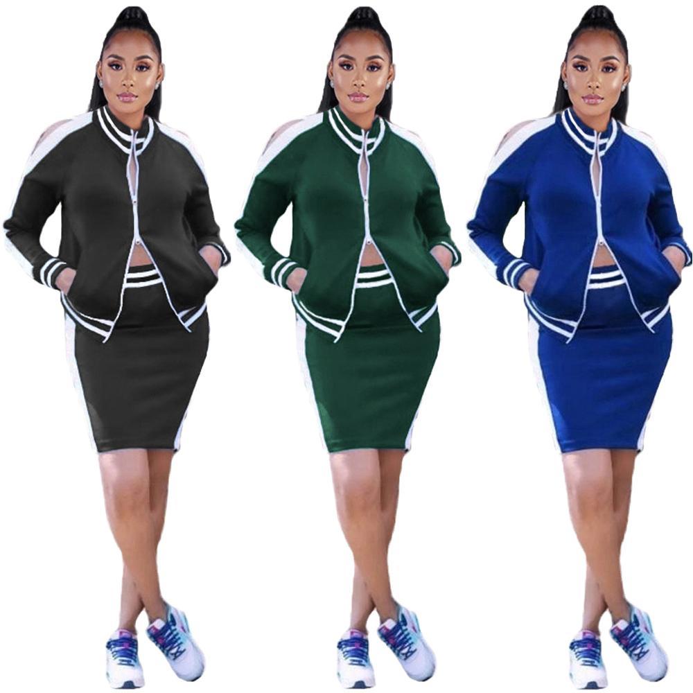 2021 The New New Two Pieces Out Bag of Women Hip Pencil Dressed Casual Sport Long Sleeve Set with Panels Skirt Ensemble Lady Suits I3n8, Blue
2021 The New New Two Pieces Out Bag of Women Hip Pencil Dressed Casual Sport Long Sleeve Set with Panels Skirt Ensemble Lady Suits I3n8, Blue