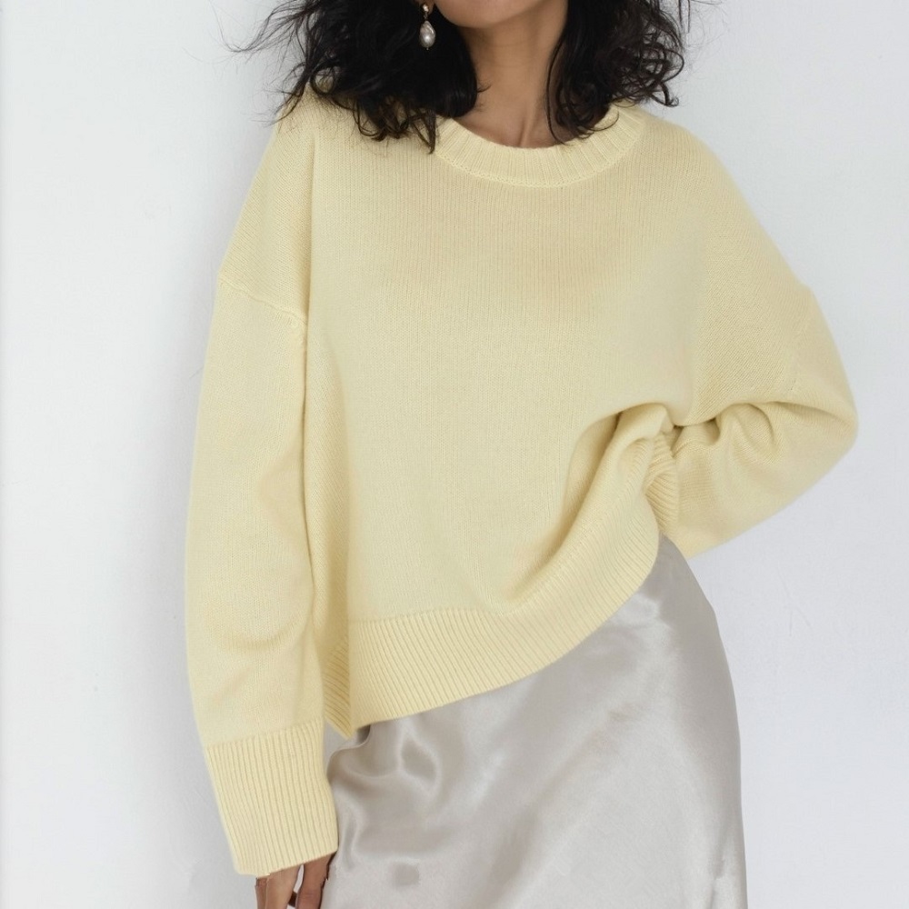 Autumn Winter Women's Sweater Pullovers Minimalist Oversize Solid Soft Knitted Elegant Ladies Jumpers Pull Femme Tops 201030