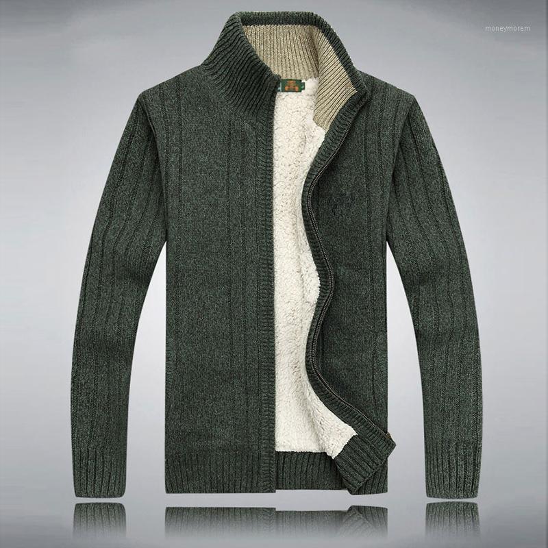 Youth solid color thick sweater men winter plus velvet knitted cardigan turtleneck zipper cardigan jacket1, Army green
Youth solid color thick sweater men winter plus velvet knitted cardigan turtleneck zipper cardigan jacket1, Army green