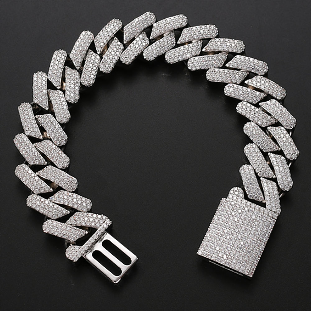 20mm Diamond Miami Prong Cuban Link Chain Bracelets 14k White Gold Iced Icy Cubic Zirconia Jewelry 8inch 9inch Cuban Bracelet
20mm Diamond Miami Prong Cuban Link Chain Bracelets 14k White Gold Iced Icy Cubic Zirconia Jewelry 8inch 9inch Cuban Bracelet