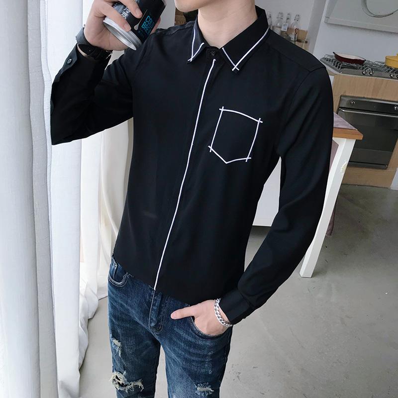 Korean Spring New Men Clothing Casual Social Shirts Long Sleeve Simple All Match Embroidery Slim Fit Club Tuxedo Dress Black 3XL
Korean Spring New Men Clothing Casual Social Shirts Long Sleeve Simple All Match Embroidery Slim Fit Club Tuxedo Dress Black 3XL