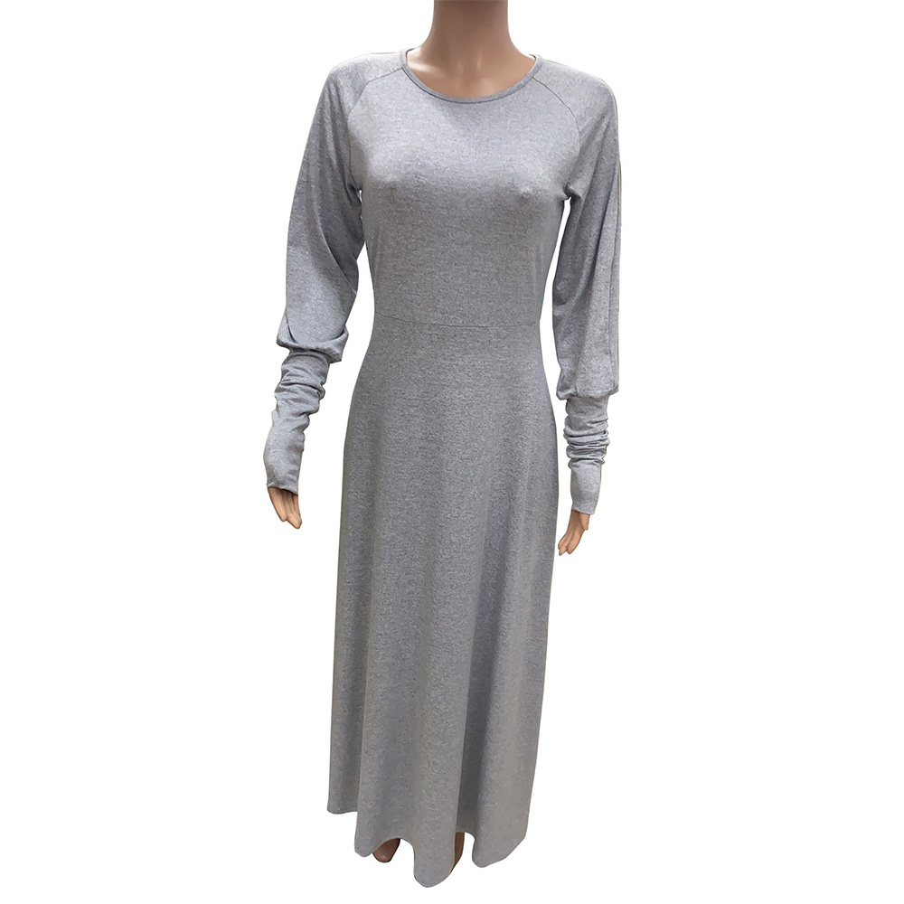 Women Long Sleeve Casual Dresses Autumn Winter Loose Plain Maxi Dress Elegant Cute Long Dress Floor Length