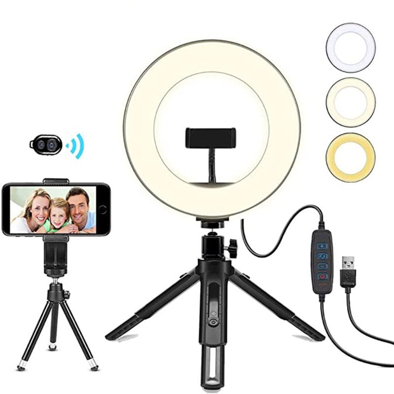 LED Ring USB Light 8in 3 Color Modes Bluetooth Remote Control 10 Level Dimming Ring Light For Makeup Video Usb Plug With
LED Ring USB Light 8in 3 Color Modes Bluetooth Remote Control 10 Level Dimming Ring Light For Makeup Video Usb Plug With
