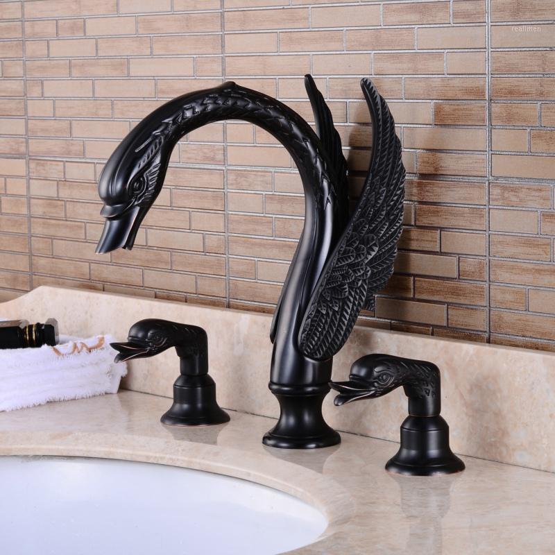 Oil Rubbed Black Bathroom Faucet Luxury Golden Brass Swan Spout Sink Mixer Tap B-11000H1
Oil Rubbed Black Bathroom Faucet Luxury Golden Brass Swan Spout Sink Mixer Tap B-11000H1