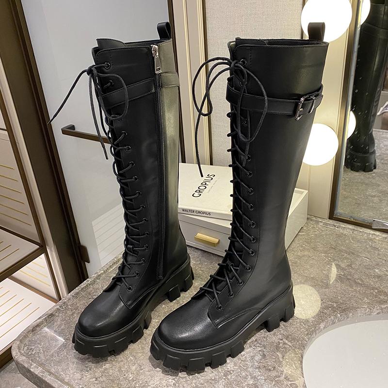 New Women Boots Fashion Lace Up The Knee High Ladies Booties Causal Winter Platform Female Boots Woman Zipper Shoes, Black
New Women Boots Fashion Lace Up The Knee High Ladies Booties Causal Winter Platform Female Boots Woman Zipper Shoes, Black