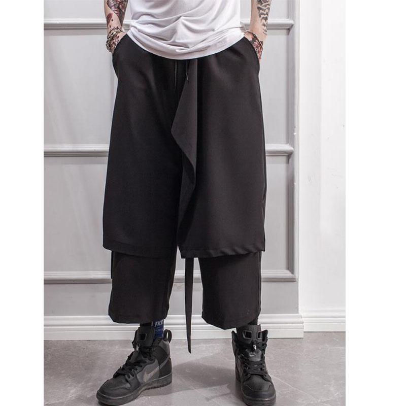 Men's trousers spring and summer nine minutes loose pants culottes false two wide leg pants casual big Yamamoto style, Black
Men's trousers spring and summer nine minutes loose pants culottes false two wide leg pants casual big Yamamoto style, Black