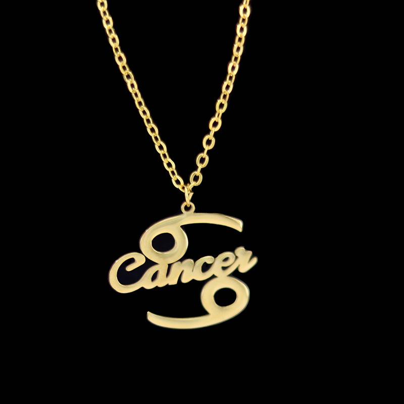 Letter Cancer Stainless Steel Zodiac Necklace Sign Constellation Signs Pendant Necklaces For Women 12 Constellation Jewelry
Letter Cancer Stainless Steel Zodiac Necklace Sign Constellation Signs Pendant Necklaces For Women 12 Constellation Jewelry