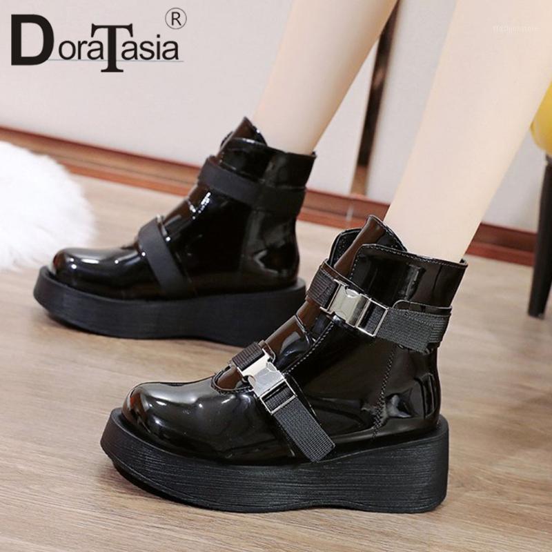 DORATASIA New Fashion Female Buckle Ankle Boots 2020 Concise Daily Boots Women Party Office Wedges High Heels Shoes Woman1, Black matte
DORATASIA New Fashion Female Buckle Ankle Boots 2020 Concise Daily Boots Women Party Office Wedges High Heels Shoes Woman1, Black matte