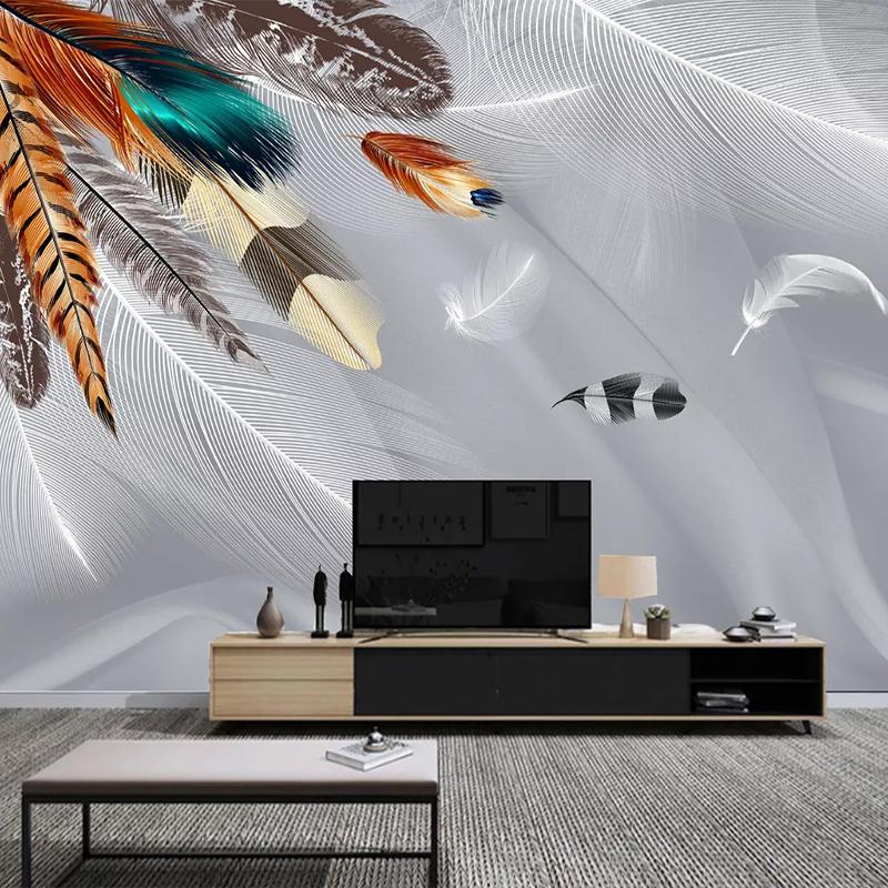 Home Decor 3D Modern Feather Mural Wallpaper Self-Adhesive Strong Stickiness Photo Wall Paper Living Room Waterproof 3D Stickers, As pic
Home Decor 3D Modern Feather Mural Wallpaper Self-Adhesive Strong Stickiness Photo Wall Paper Living Room Waterproof 3D Stickers, As pic