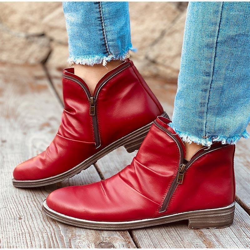 Leather Ankle Boots Women Short Boots Autumn Winter Shoes Zipper Retro Punk Ladies Waterproof Flat Shoes Botas Mujer1, Green
Leather Ankle Boots Women Short Boots Autumn Winter Shoes Zipper Retro Punk Ladies Waterproof Flat Shoes Botas Mujer1, Green