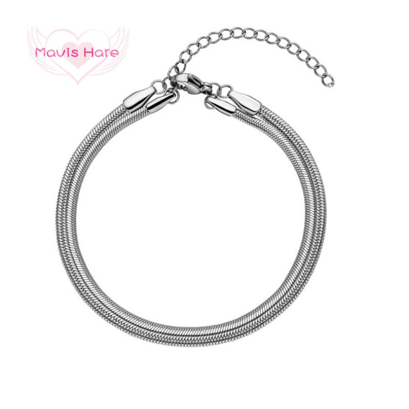 Mavis Hare Sleek Double Layered Bracelet Stainless steel Snake Collection Chain Bracelet as Fashion Lady Woman Mother's Day Gift
Mavis Hare Sleek Double Layered Bracelet Stainless steel Snake Collection Chain Bracelet as Fashion Lady Woman Mother's Day Gift