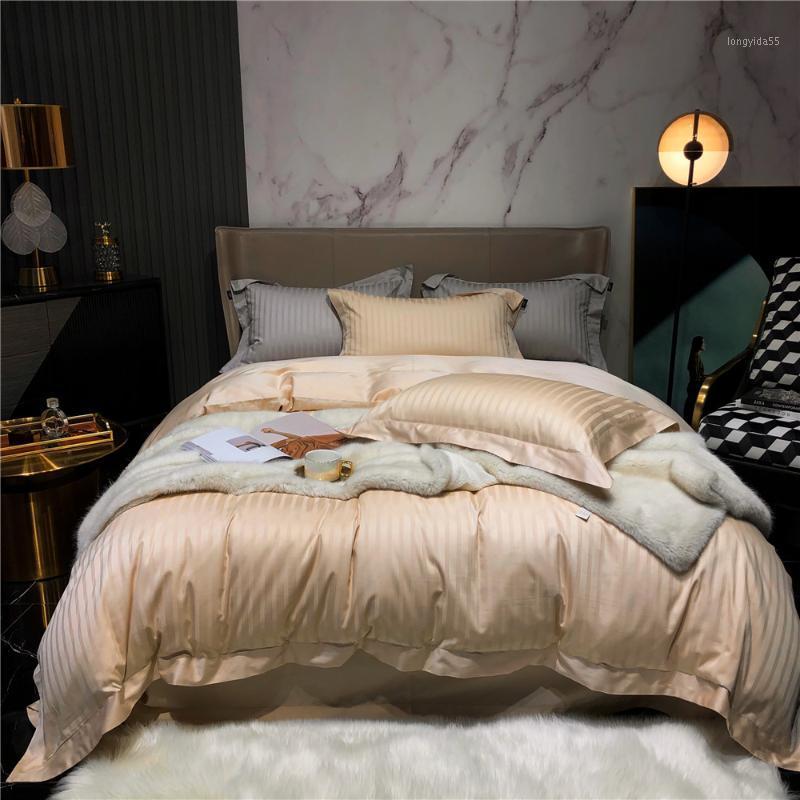 4 Piece Duvet Cover Bedsheet Pillowcases Luxury Egyptian Cotton Quilt Covers Euro Bedding Set King Size Linens Pink Satin Stripe1
4 Piece Duvet Cover Bedsheet Pillowcases Luxury Egyptian Cotton Quilt Covers Euro Bedding Set King Size Linens Pink Satin Stripe1