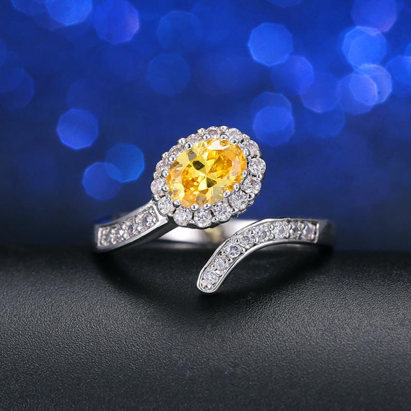 CWWZircons Summer Style Women Party Engagement Jewelry Oval Cut Zirconia Adjustable Ring With Yellow Crystal Stone R091
CWWZircons Summer Style Women Party Engagement Jewelry Oval Cut Zirconia Adjustable Ring With Yellow Crystal Stone R091
