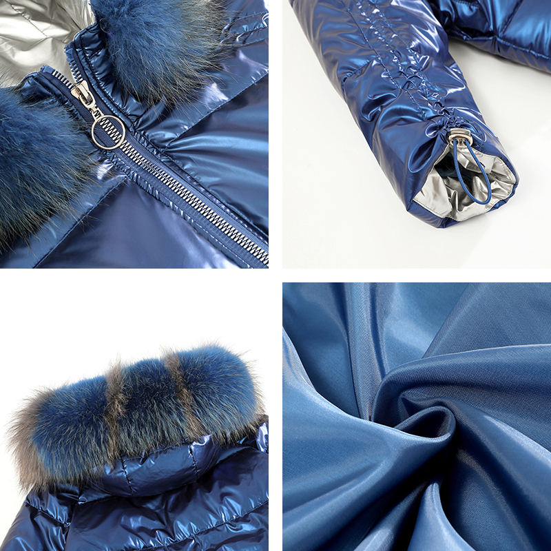 With Fur Collar Plus Size Women's Winter Jacket Solid Hooded Female Coat Hooded Shiny Korean Style Casual Outwear Women Parkas 201019