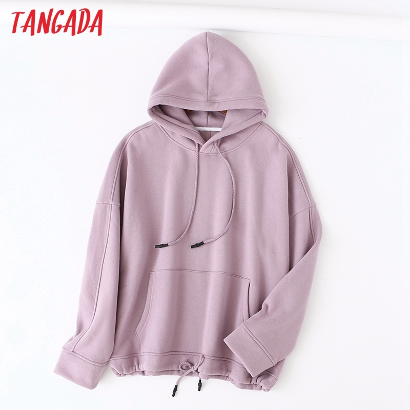 Tangada autumn winter women lavender cotton fleece hoodie sweatshirts ladies oversized pullovers pocket hooded tops SD62 201008, Purple
Tangada autumn winter women lavender cotton fleece hoodie sweatshirts ladies oversized pullovers pocket hooded tops SD62 201008, Purple