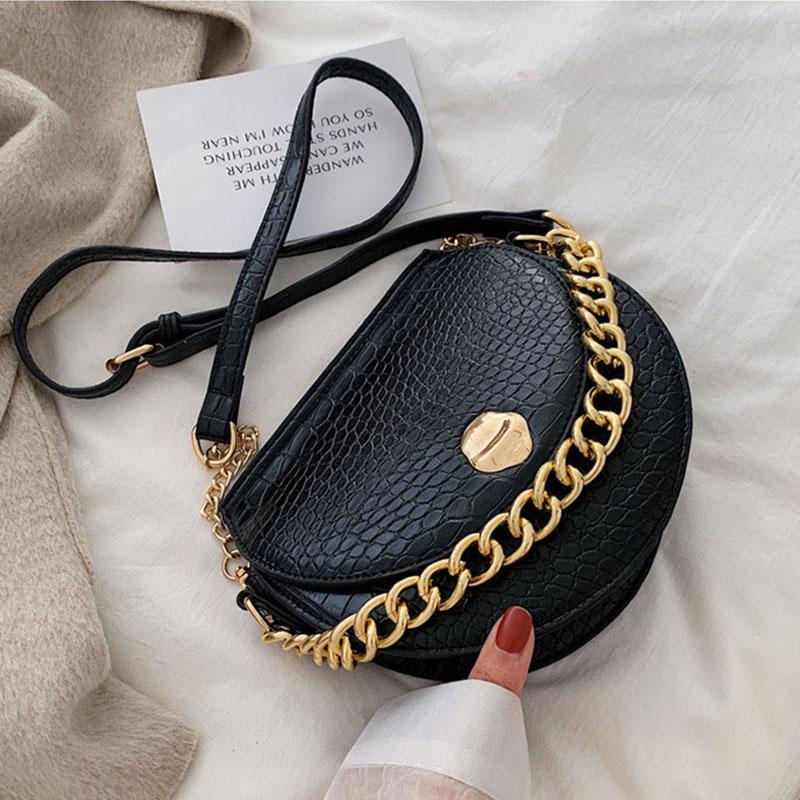 Crocodile Pattern Small PU Leather Saddle Bags For Women 2021 Trend Fashion Chain Shoulder Handbags Female Wild Crossbody Bag, Beige
Crocodile Pattern Small PU Leather Saddle Bags For Women 2021 Trend Fashion Chain Shoulder Handbags Female Wild Crossbody Bag, Beige