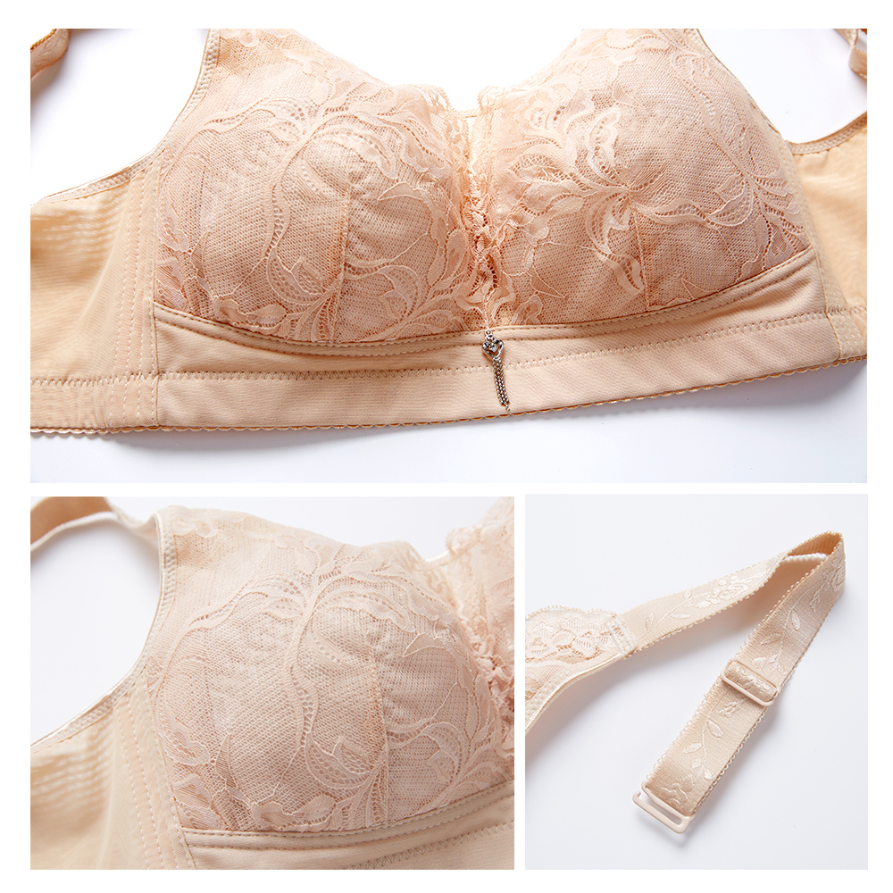 Perfering Sexy Lace Plus Size Bra Push Up Bra For Women C D E Brallete Minimizer Big Brassiere Black Bragas Mujer Boob Tube Top 201202