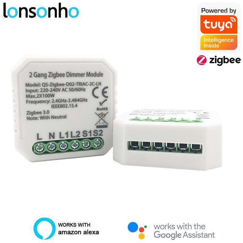 Lonsonho Tuya Smart Zigbee Dimmer Switch Module 1 2 Gang 220V With Neutral 2 Way Wireless Control Works With Alexa Google Home1
Lonsonho Tuya Smart Zigbee Dimmer Switch Module 1 2 Gang 220V With Neutral 2 Way Wireless Control Works With Alexa Google Home1