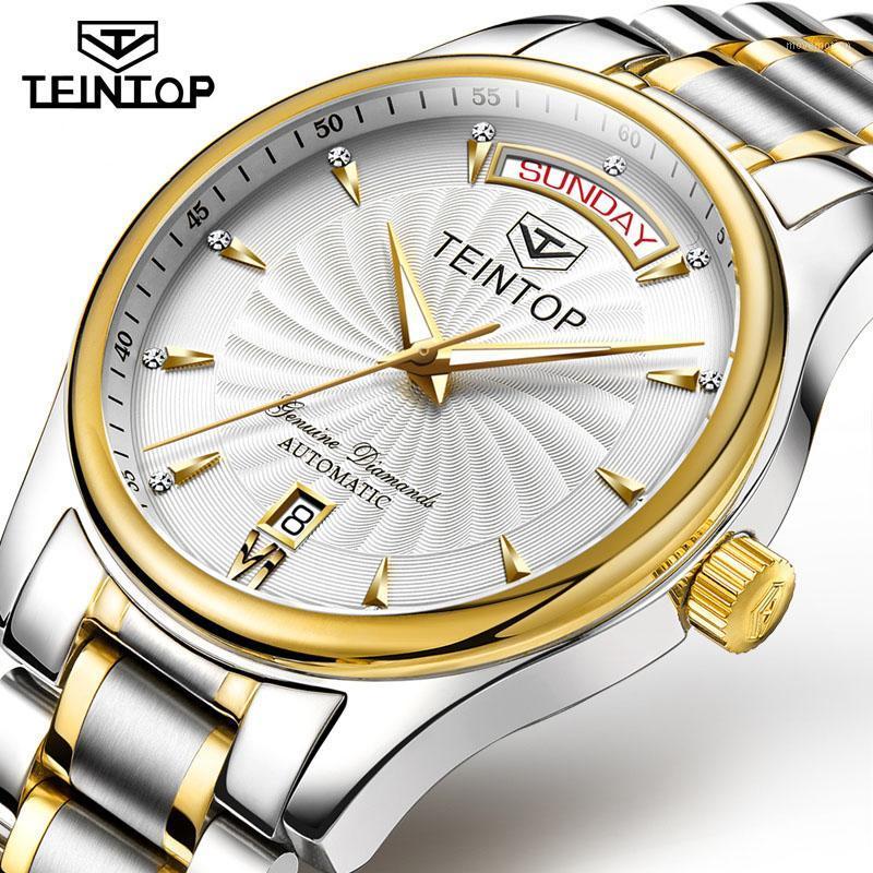 Mens Watches Top TEINTOP Business Sapphire Water Resistant Stainless Steel Strap AutomaticMechanical Wristwatches1, White 
Mens Watches Top TEINTOP Business Sapphire Water Resistant Stainless Steel Strap AutomaticMechanical Wristwatches1, White