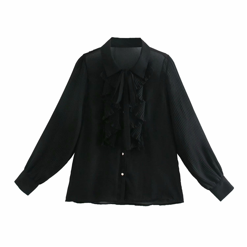 2021 New Elegant Women Chiffon Plissado Shirts Fashion Ladies Lantern Handle Sweet Feminine Topos Chic Cascade Bow Frilly Blouse G2L4, Black
2021 New Elegant Women Chiffon Plissado Shirts Fashion Ladies Lantern Handle Sweet Feminine Topos Chic Cascade Bow Frilly Blouse G2L4, Black