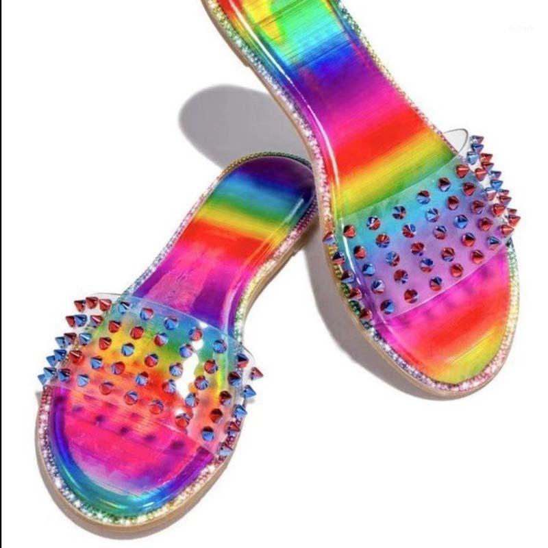 2021 Fashion Sandals Woman Rhinestone Rivet Open-toe Flat Slipper Set Foot Vacation Beach Sandals Casual Transparent Women Shoes1, Black
2021 Fashion Sandals Woman Rhinestone Rivet Open-toe Flat Slipper Set Foot Vacation Beach Sandals Casual Transparent Women Shoes1, Black