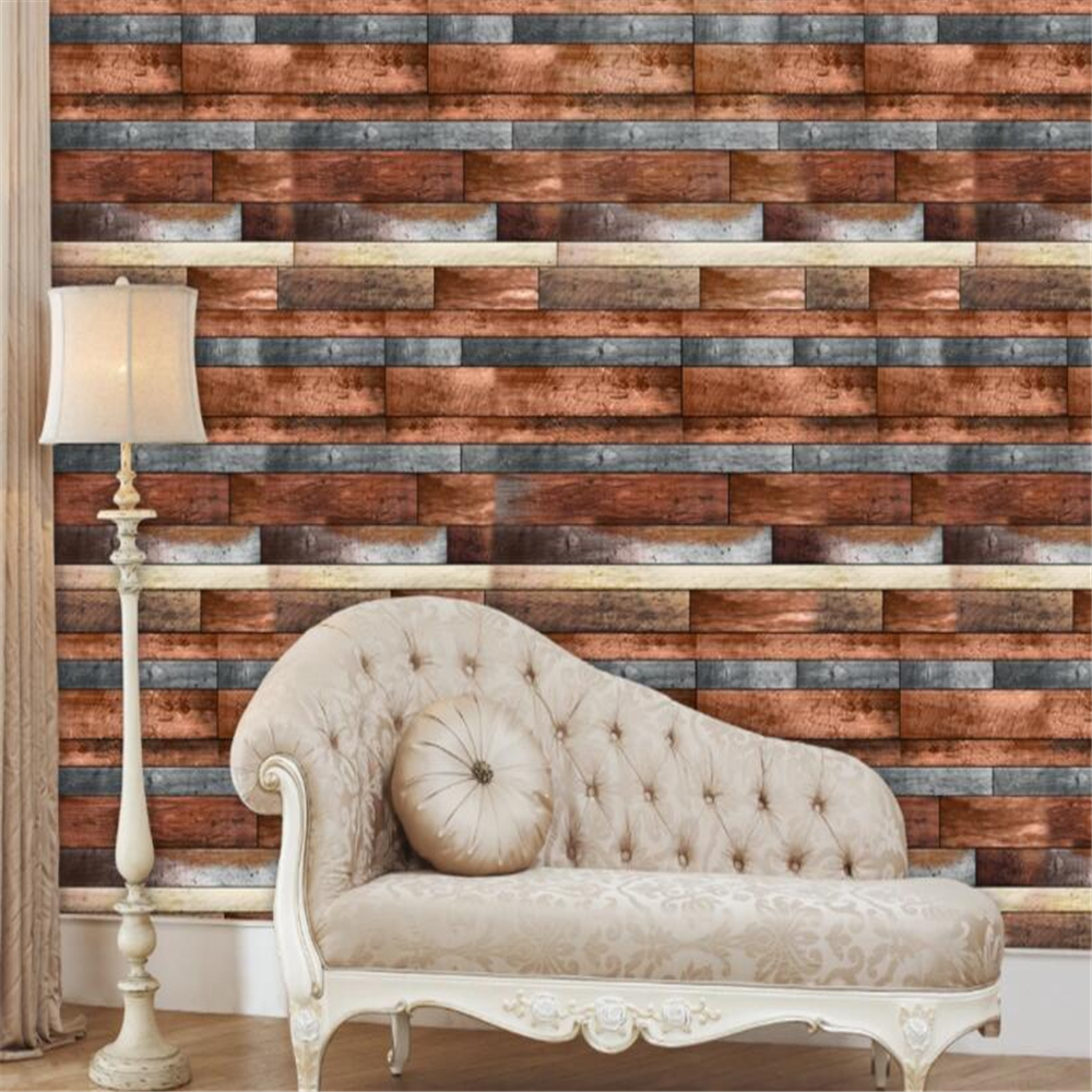 Custom Mural Wood Restaurant Cafe Background wall papers home decor Home Decoration Wallpaper