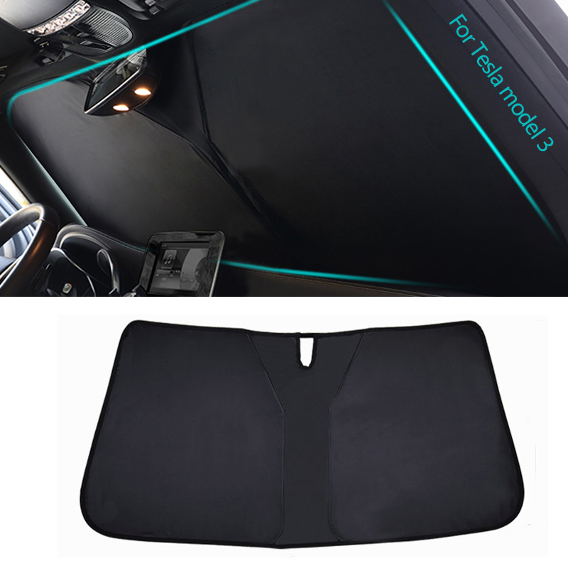 Front Windshield Sun Shade For Tesla Model3 2021 Car Block Anti-UV Visor Cover For Tesla Model 3 X Y S Sunshade Sun Visors
