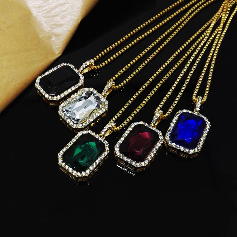 New Bling Iced Out Geometry Square Charm Crystal Pendants Necklaces Men Women Hip Hop Jewelry Gifts
New Bling Iced Out Geometry Square Charm Crystal Pendants Necklaces Men Women Hip Hop Jewelry Gifts