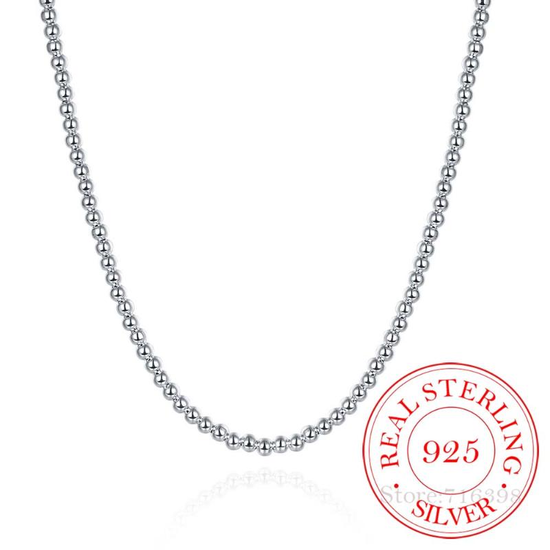 Chains 925 Sterling Silver 4mm/8mm/10mm Smooth Beads Ball Chain Necklace For Women Trendy Wedding Engagement Jewelry Drop Aqdw
Chains 925 Sterling Silver 4mm/8mm/10mm Smooth Beads Ball Chain Necklace For Women Trendy Wedding Engagement Jewelry Drop Aqdw