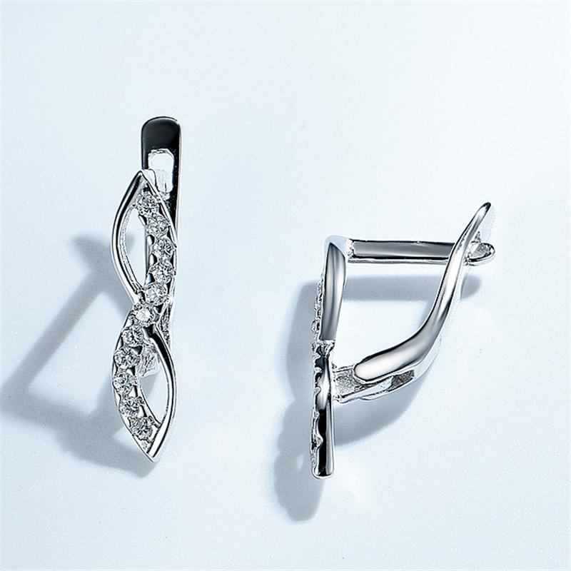 925 Sterling Silver Earring Clear Cubic Zirconia Infinity Anniversary Love Eternity Symbol Hoop Cilp Earring Fashion Jewelry
925 Sterling Silver Earring Clear Cubic Zirconia Infinity Anniversary Love Eternity Symbol Hoop Cilp Earring Fashion Jewelry
