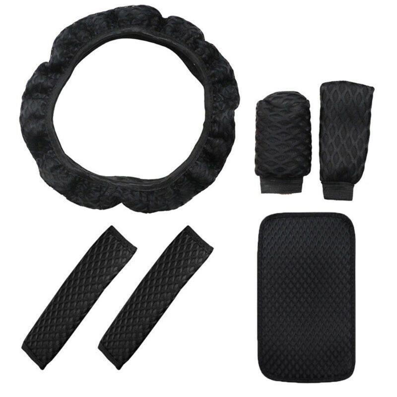 Steering Wheel Covers 6pcs Car Cover Handbrake Gear Knob Armrest Box Shoulder Strap Breathable Fabric Cloth Mesh Net
Steering Wheel Covers 6pcs Car Cover Handbrake Gear Knob Armrest Box Shoulder Strap Breathable Fabric Cloth Mesh Net